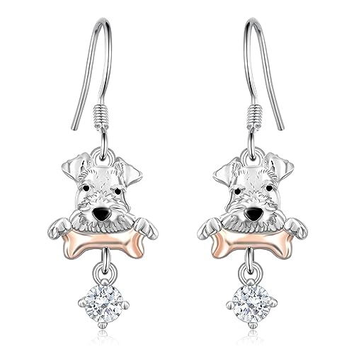 Boucles d'oreilles Schnauzer argent : cadeau idéal femme
