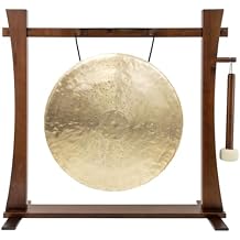 20" to 22" Gongs on the Spirit Guide Gong Stand Includes Gong, Mallet, Stand/Great for Office & Home/Traditional Style