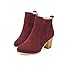 Beladla Zapatos De Mujer Botines Cortos Cabeza Redonda TalóN Grueso TacóN Alto...
