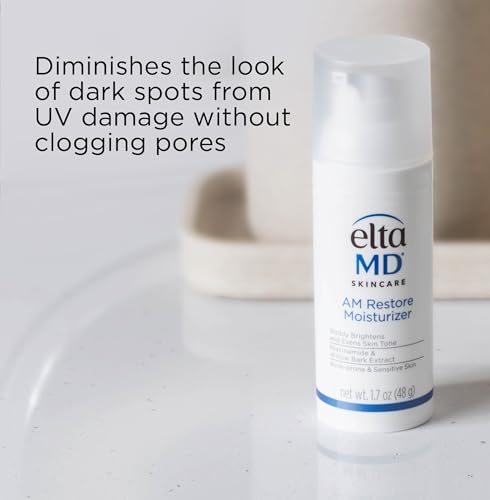 Image of EltaMD AM Restore Face Moisturizer and Skin Recovery Amino Acid Foaming Facial Cleanser Set, For Acne-Prone and Sensitive Skin, 1.7 Fl Oz Moisturizer and 1 Fl Oz Face Cleanser