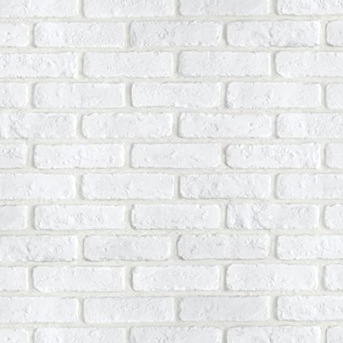 【Dream Sticker】貼ってはがせる リメイクシート 防水 賃貸OK レンガ タイル DIY 簡単施工 壁紙シート 家具 キッチン 張り替え PETAPA BR-03 (50×200cm(1本), ホワイト)