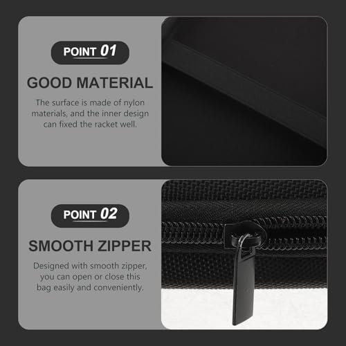 Operitacx 卓球ラケットケース ハードシェル保護カバー 耐衝撃 防水 軽量 収納バッグ スムーズジッパー付き 持ち運びやすい コンパクト設計 実