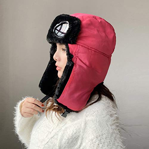 Chapeau aviateur homme contre le grand froid avec masque de protection