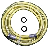Tubo Gas Flessibile 3 Metri 1/2' FF Inox Giallo | Certificato EN 15266 | Per Cucina a Gas, Piano Cottura, Fornelli GPL o Metano | Guarnizioni Incluse | Acciaio Anticorrosione