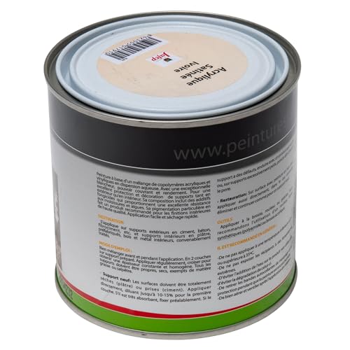 Jafep 12912 Acrylfarbe, satiniert, elfenbeinfarben, 0,5 l