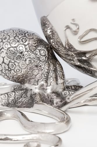 Foto von Kare Design Weinkühler Octopus, Silber, 45cm Durchmesser, Kühlbehälter, Flaschenkühler, Octopus Optik, Aluminium Gestell, 7200ml Füllmenge, 26x46x45 cm (H/B/T)