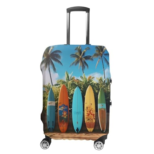 Carry on Luggage Cover Surf's Up Surfboard Suitcase Covers for Luggages Tsa Approved Travel Luggage Sleeve Protector Elastic Suitcase Protector Anti-Scratch Washable Fits 19-30 Inch Case -S