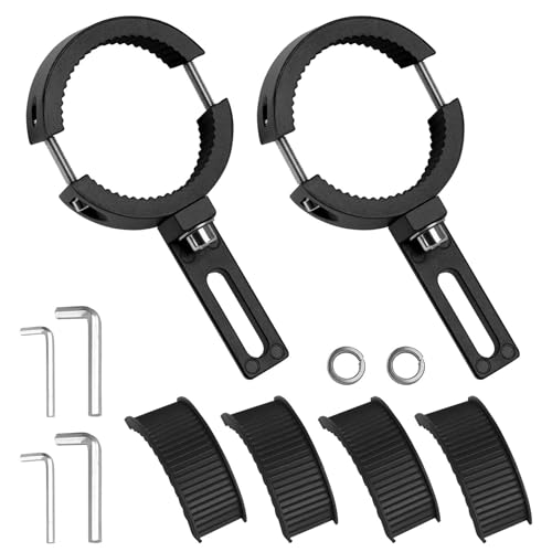 2 Pack Motorcycle Headlight Mount Brackets, 38mm-60mm Adjustable Fog Light Mount Clamp Front Fork Lamp Holder Bracket for Motorcycle Spotlights Brackets