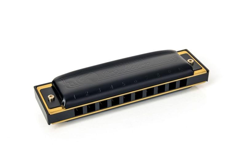 Hohner Pro Harp Ab Major Harmonica, Black, 10