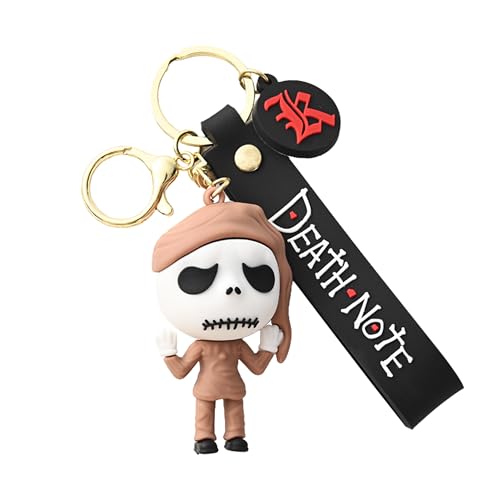 sparkleing Spooky Doctor Skellington Halloween Keychain, Cute Silicone Horror Cartoon