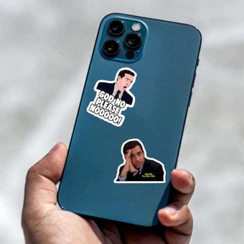 Image of Zesta Aesthetic Stickers for Laptop /Waterproof Anime Decal for Books /Vinyl Sticker for Fridge /Easy to Use Korean Car Sticker Kawaii Cute Stickers (The Office Series)