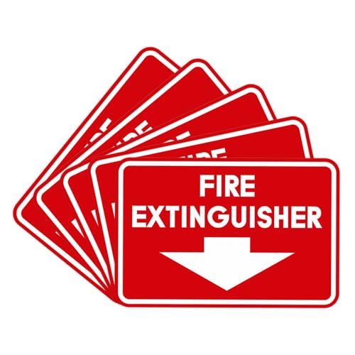Image of Signs ByLITA Classic Framed Fire Extinguisher (Red) - Large 5 Pack