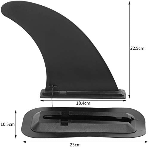 POFET Surf Center Fin, Surf SUP Fin Longboard Surfboard Stand Up Paddle PVC Detachable Center Fin-Black - Image 3