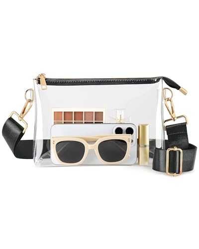 Image of Clear Purse for Women - Stadium Approved Crossbody Bag, Small Stadium Bag for Concerts & Sports Events