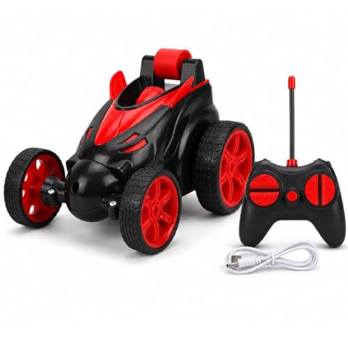 Image of 360 Rotating RC Stunt Car for Kids, USB Rechargeable Remote Control Toy Car with Double-Sided Driving, 4-Wheel Drift & Spin Action, Indoor Outdoor Racing Toy for Boys & Girls