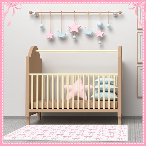 Tapete decorativo Drydiet Coquette Rosa 2x6 ft suave y antideslizante miniatura 6