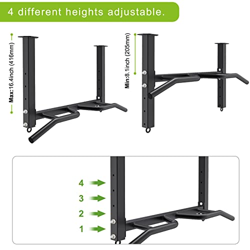 Kipika Heavy Duty Ceiling Mounted Pull Up Bar, Highly Adjustable, Multifunctional Chin Up Bar, Body Workout Home Gym System, Punching Bag Hanger, Resistance Bands Training #TOP1