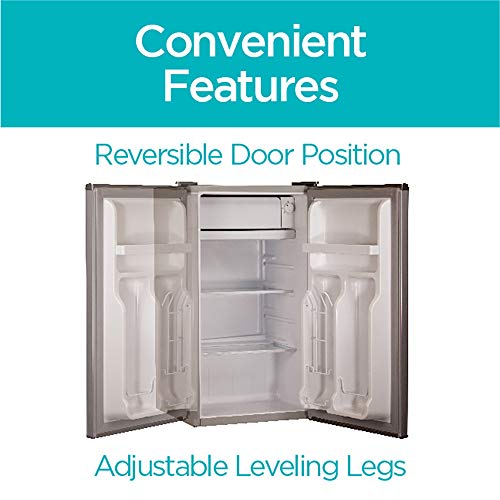 Black+Decker Bcrk32V Compact Refrigerator Energy Star Single Door Mini Fridge With Freezer, 3.2 Cubic Ft., Vcm #TOP5