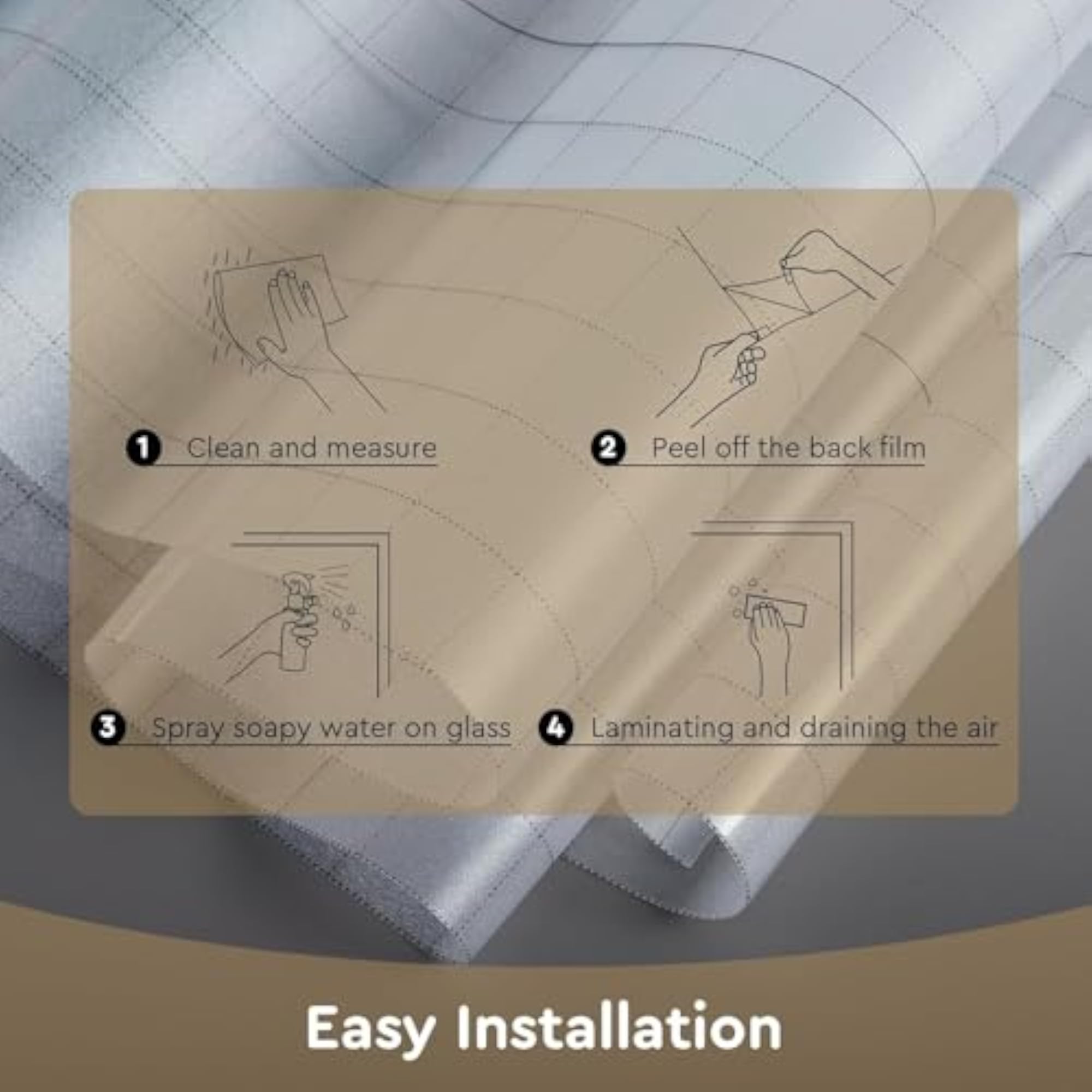Frosted Opaque Bathroom Door Window Film