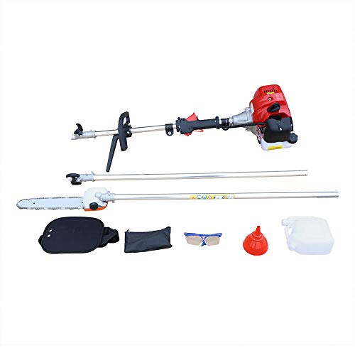 42.7Cc 2 Stroke Gas Pole Saw, Powerful Pruner Chainsaw For Tree Trimming Trimmer With Extendable Long Reach Pole Chain Saw Bush Cutter 12'' Blade #TOP5