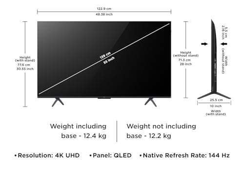 Image of TCL 139 cm (55 inches) 4K UHD Smart QD-Mini LED Google TV 55Q6C