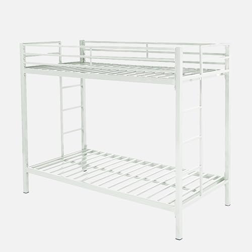 Image of Pilio Twin Over Twin Metal Bunk Bed | Bunk Bed Without Storage for Kids & Adult | Double Decker Bed for Kids Room | Space-Saving Twin Bunk Room| Bunker Bed Frame (Mattress Included)