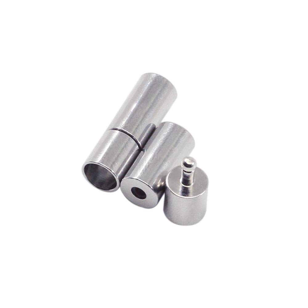 Wisiorek 10 sztuk/paczka złoty kolor metalowe zaślepki końcowe zapięcia pasuje 6mm okrągły skórzany przewód do tworzenia biżuterii DIY * 10 sztuk * 10 sztuk * 10 sztuk)