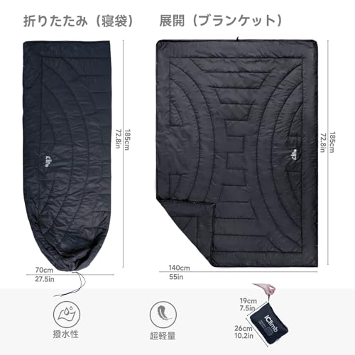 iClimb キャンプブランケット 185×140cm