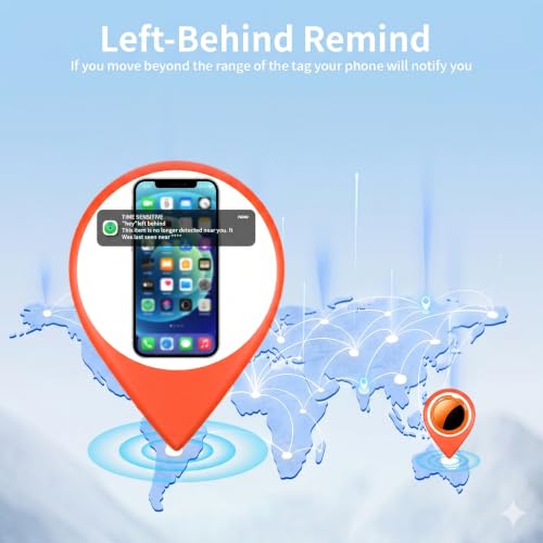 Image of 2 Pack Tracker Tags [Apple MFi Certified] Pair with Apple Find My (iOS Only) Bluetooth Air Smart Tags Key Finder Item Locator Waterproof Finder Worldwide Tracking for Pets Wallet Backpack Dogs Luggage