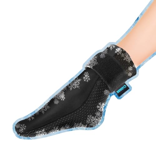 Chilmax Foot Ice Pack Sock,Gel Cold Hot Therapy Sock for Neuropathy,Full Foot Ankle Heel Toes Cooling Compress Wrap for Gout,Swelling,Sprains,Injuries Recovery,Plantar Fasciitis Pain Relief (1pcs)