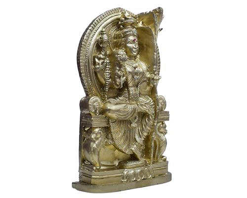 Estatua Sri Lalitha Tripura Sundari Devi 7 pulgadas miniatura 3