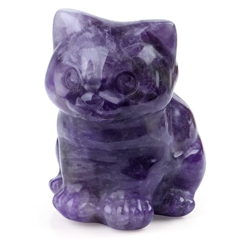 QINJIEJIE Amethyst Katze Deko Figur