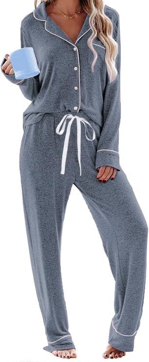 Pajamas for Women Set 2 Piece, Super-Soft Long Sleeve Postpartum PJS