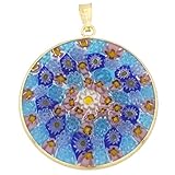 ARTISANAT ITALIEN : Monture en argent sterling 925 plaqué or. Verre fabriqué dans l'un des plus anciens ateliers de l'île de Murano à Venise, en Italie, par des maîtres dont la lignée dans l'artisanat du verre remonte à plusieurs siècles. Certificat d'authenticité inclus.