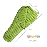 Goose Down Sleeping Bag Ultralight Mummy Bag with Lightweight Compression Sack 800 Fill Power 11...