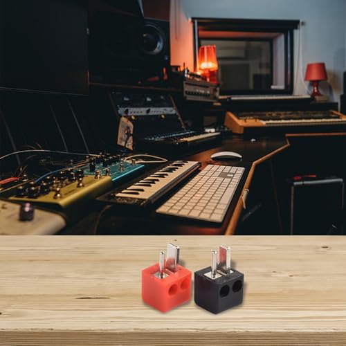 Jotekonoby 2 pines DIN para conector de altavoz Hi-Fi con conexiones de tornillo - Pack de 2 conectores de audio rojo y negro para equipos electrónicos - imagen 8