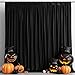 10x10ft Wrinkle Free Black Backdrop Curtain for Parties Soft Fabric Drapes Wedding Black Curtain Backdrop for Birthday Party Decorations Background for Photography 5x10ft, 2 Panels