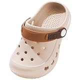 OWIF Kids Toddler Clogs Boys Girls Slip on Slides Sandals Summer Beach Pool Outdoor Water Shoes Shower Slippers,Bear Brown 5-6 Toddler