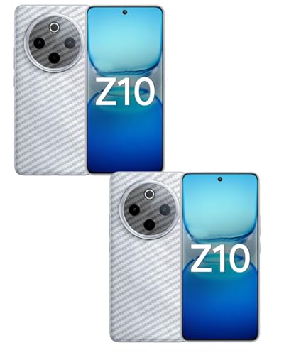Image of (Pack of 2) Compatible with Skin Sticker /Vinyl wrap /Protective Film Mobile Back Skin Carbon Fiber 3D Transparent by Candeal Mizhan(Only Back) (iQOO, iQOO Z10)