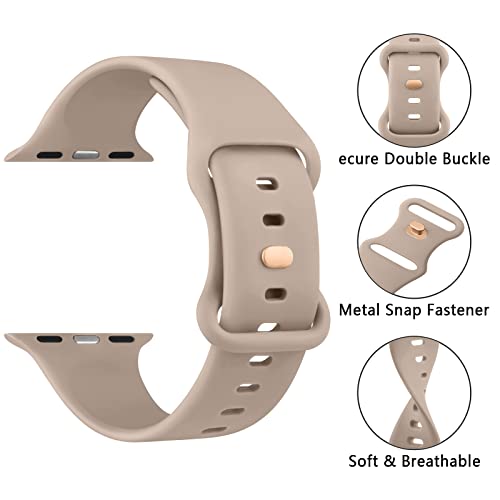 Image of Tobfit 3-Pack Strap Compatible with Apple Watch Series 10 /9 /8 /7 /6 /5 /4 /3 /2 /1 /SE 1 2 - 38mm /40mm /41mm /42mm /44mm /45mm /49mm Replacement Band for Men & Women (Smartwatch Not Included)