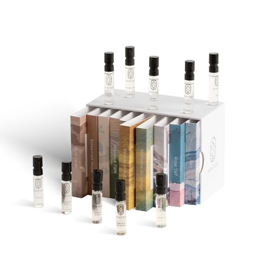 Sentier Unisex Perfume Gift Set for Men & Women -10 Eau de Parfum Samples - Luxury Fragrance Discovery Collection - Mini Travel Size Perfume Gift Set Long-Lasting Floral Fruity Fresh & Woody Scents