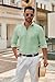 COOFANDY Mens Casual Shirts Long Sleeve Regular Fit Button Up Shirt Regular Fit Shirt Light Green