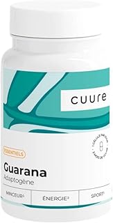 Guarana Pur - CUURE - 90 Jours - 22% de Caféine - Fatigue Mentale et Physique - Contrôle du Poids - Puissant et Efficace - Complément Alimentaire Vegan - Formulé et Conditionné en France