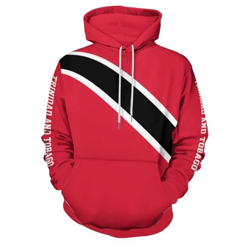Sweat à capuche Trinité-et-Tobago rouge grand choix de tailles pour sport et loisirs