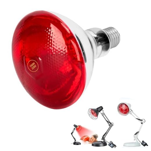 Cozion Bombillas de iluminación infrarroja 150w para pollitos de cría, mascotas, cuarto de baño, dispositivo de luz roja Uso E27 Base