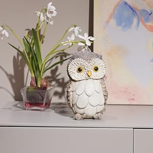 Guichifun Owl Statue Home Decor Accents Cute Owl Figurines for Shelf Bookshelf TV Stand Decor Bedroom Office Decorations Ideal Gift for Owl Lovers 5 x 5 x 8 Inch