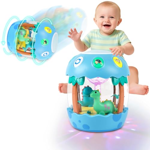 Baby Musical Toys for 1 Year Old Dinosaur Eggs Projector Gift for Crawling