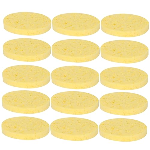 Gogogmee 40個圧縮セルローススポンジ フェイシャルクレンジングパフ メイク落とし用 の肌に優しい洗顔用スキンケアツール