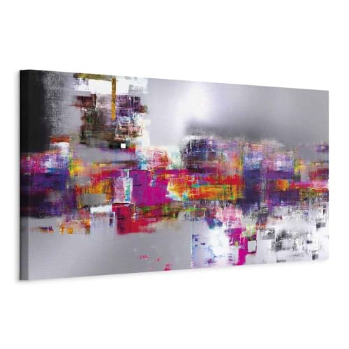 murando Acoustic Canvas Wall Art Abstract 120x40 cm / 47 x 16 Picture with acoustic foam sound absorption print image Artwork 1pcs room acoustics soundproofing colorful like painted a-A-0728-b-a