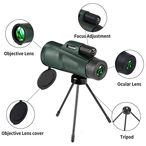 Telescopio monocular compacto retráctil con clip para teléfono miniatura 2